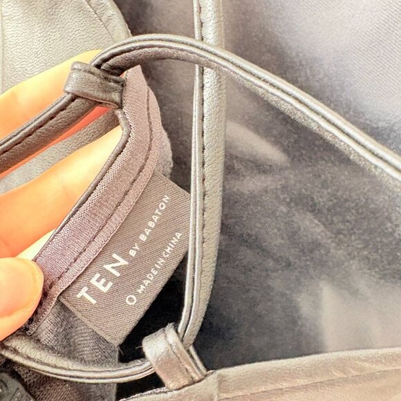 Aritzia Ten by Babaton Backstory Vegan Leather Midi Dress Black Size 0 - Picture 8 of 9